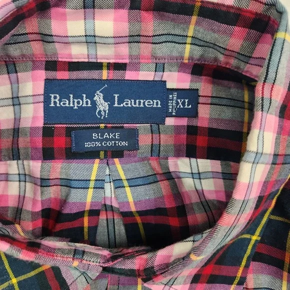 Ralph Lauren  Bold Plaid LONG SLEEVE Shirt Size‎ XL - Picture 3 of 5